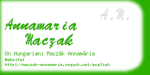 annamaria maczak business card