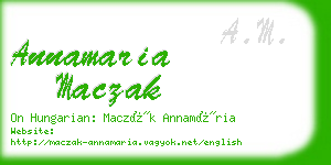 annamaria maczak business card